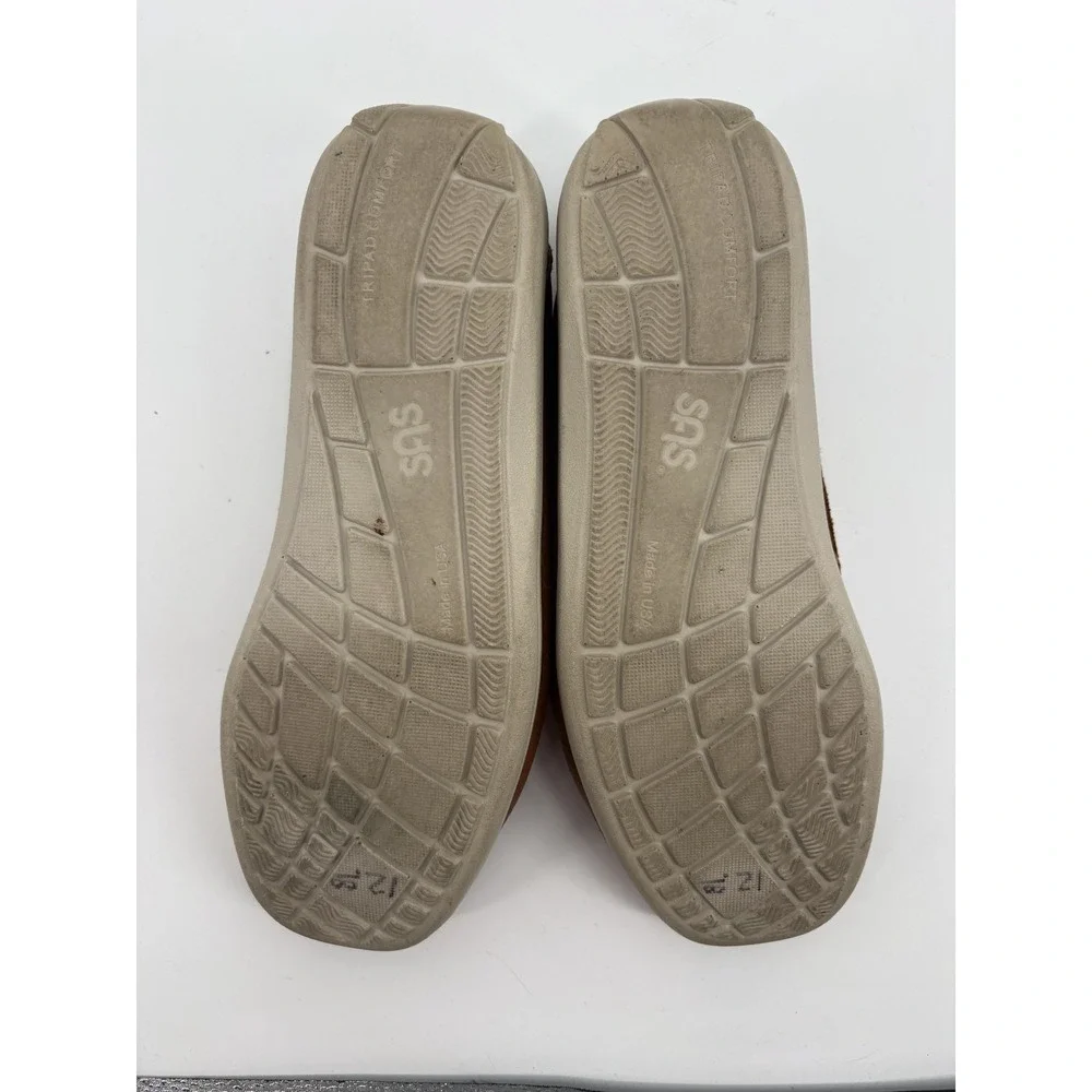 SAS Decksider Boat Shoes Men's Brown Leather Casual Comfort Tripad, USA, 12M